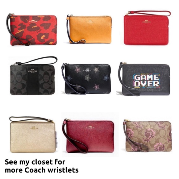 NWT Coach Gold Leather Wristlet - Picture 6 of 11